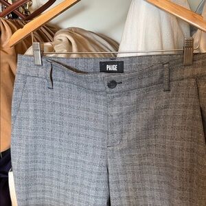 PAIGE Charcoal Checkered Pants